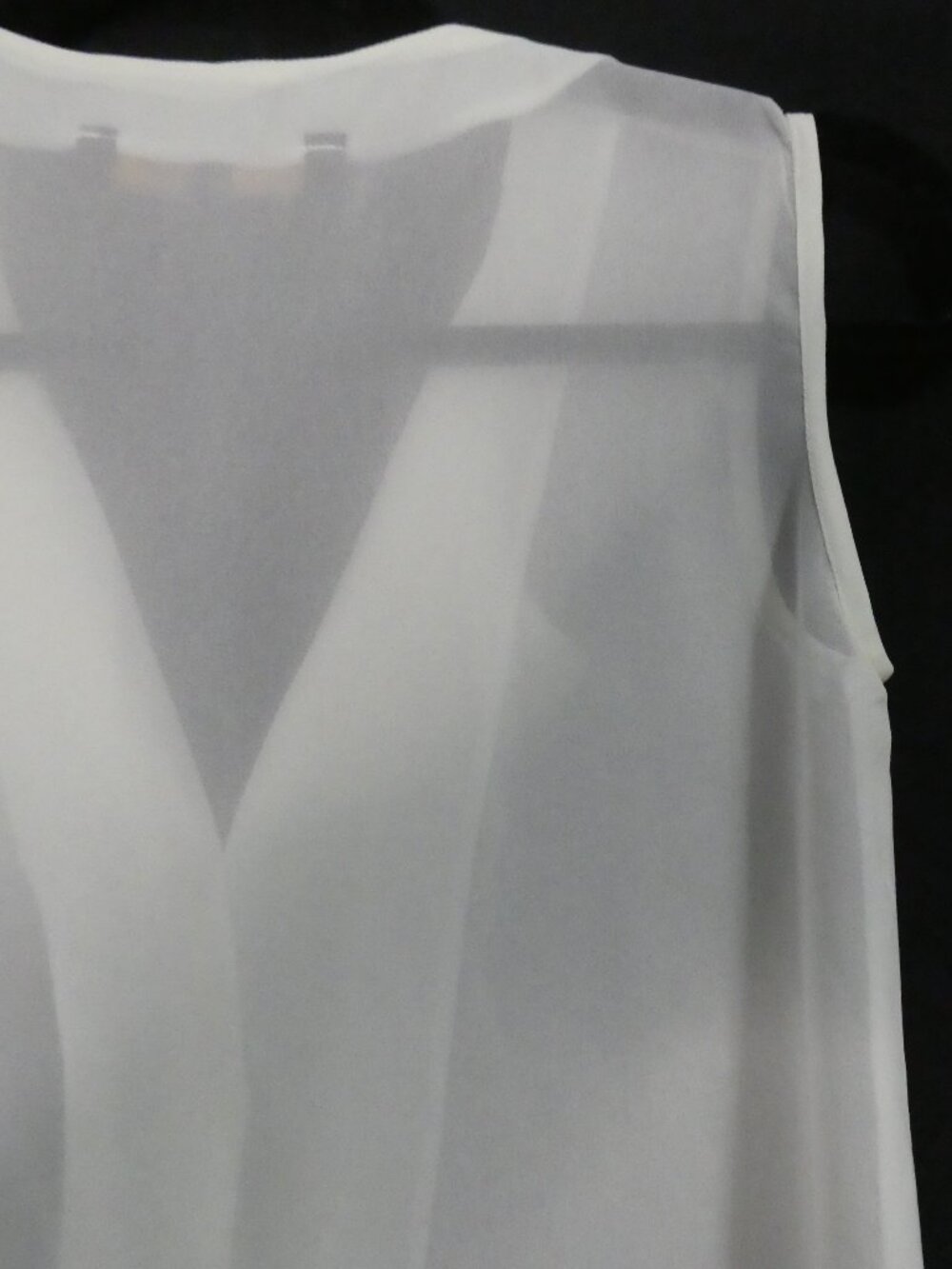 AND Sheer White Sleeveless Button Down Blouse - Size 8 - Picture 13 of 16